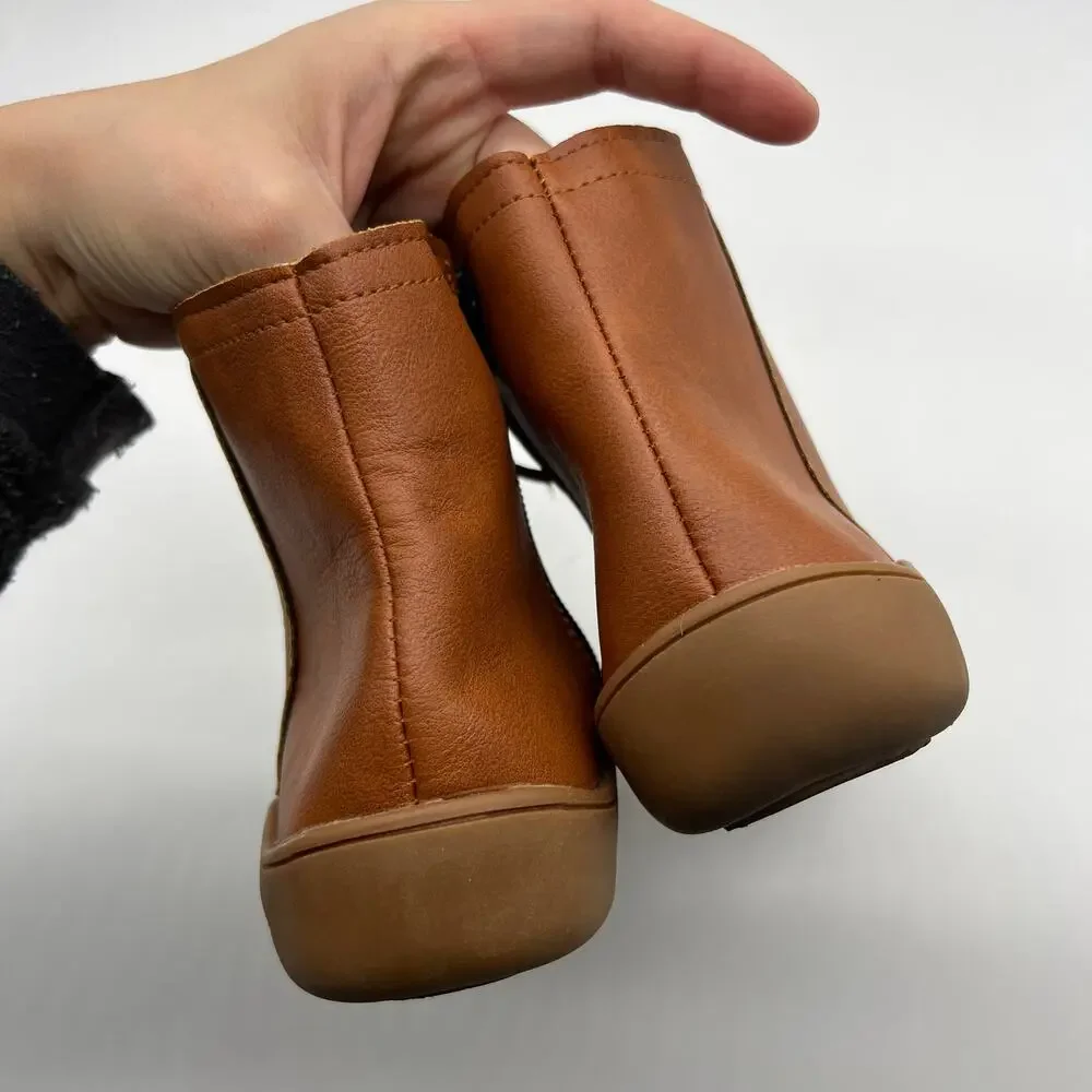 Ankle Boots Round Toe Casual Comfortable Lightweight Side Zipper Size 7US/ 38CN